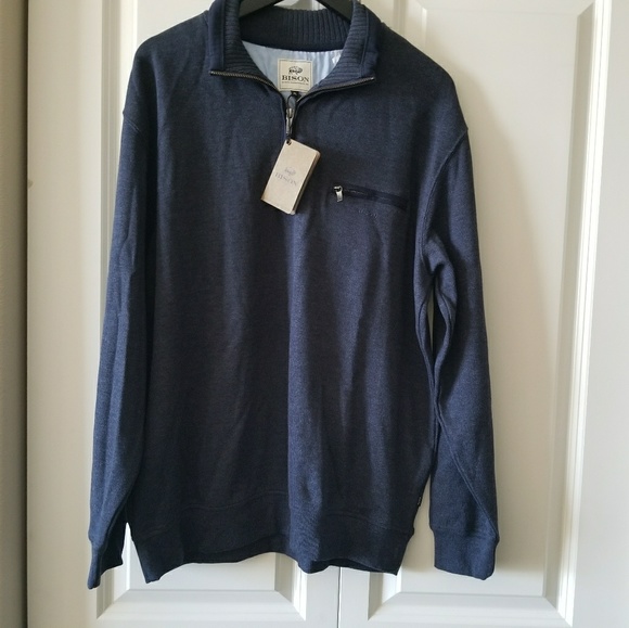 Brand new men sweater, v neck style, blue color - Picture 4 of 8